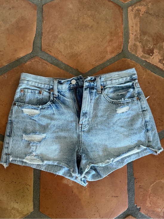 pistola Pants - pistola Light Blue Distressed Denim Cutoff Shorts